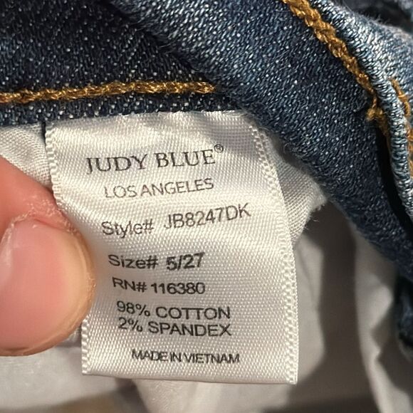 Judy Blue mid rise distressed jeans size 27 in GUC - Picture 6 of 11